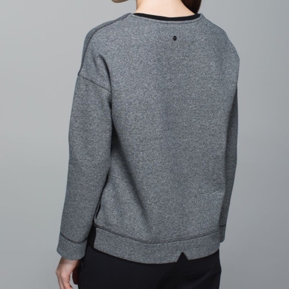 Lululemon Keep Up Crew Heathered Speckled Black Size 6 - Picture 2 of 7